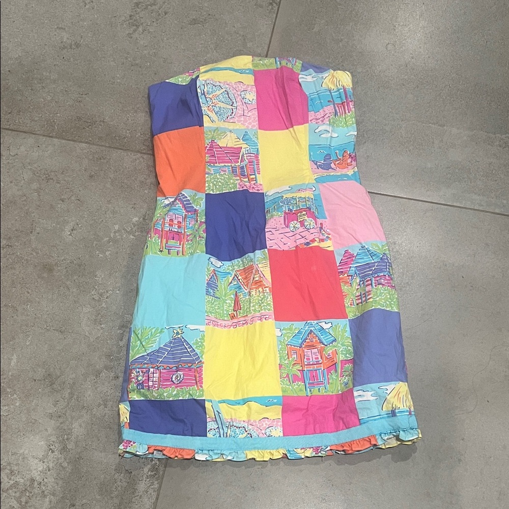 Lilly Pulitzer Colorful Strapless Dress